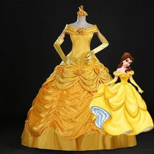 Adult princess Belle costume dress set size M